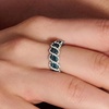 image:imageRossSimons 100 ct tw Blue and White Diamond Ring in Sterling SilverDiamond