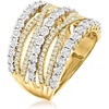 image:imageRossSimons 100 ct tw Diamond MultiRow Ring in 18kt Gold Over SterlingDiamond