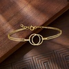 image:imageRossSimons 10kt Yellow Gold DoubleCircle Braceletno gemstone