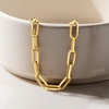 image:imageRossSimons 10kt Yellow Gold Paper Clip Link NecklaceNo Gemstone