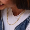image:imageRossSimons 10kt Yellow Gold Paper Clip Link NecklaceNo Gemstone