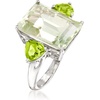 image:imageRossSimons 1100 Carat EmeraldCut Prasiolite and 140 ct tw Peridot Ring in Sterling SilverPeridot