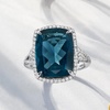 image:imageRossSimons 1200 Carat London Blue Topaz and 40 ct tw Diamond Ring in 14kt White GoldTopaz