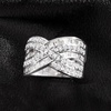 image:imageRossSimons 125 ct tw Baguette and Round Diamond Highway Ring in Sterling SilverDiamond