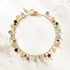 image:imageRossSimons 1350 ct tw MultiGemstone Drop Anklet in 18kt Gold Over Sterling 9 inches