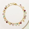 image:imageRossSimons 1350 ct tw MultiGemstone Drop Anklet in 18kt Gold Over Sterling 9 inches