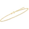 image:imageRossSimons 15mm 10kt Yellow Gold SingaporeChain Anklet 9 inches