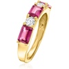 image:imageRossSimons 180 ct tw Rhodolite Garnet and 31 ct tw LabGrown Diamond Ring in 18kt Gold Over SterlingDiamond