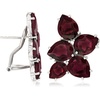 image:imageRossSimons 1810 ct tw Garnet Cluster Earrings in Sterling Silver