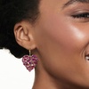 image:imageRossSimons 1860 ct tw Rhodolite Garnet Heart Drop Earrings in 18kt Gold Over Sterling