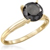 image:imageRossSimons 200 Carat Black Diamond Solitaire Ring in 14kt Yellow GoldDiamond