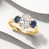 image:imageRossSimons 200 Carat LabGrown Diamond Ring With 100 ct tw Sapphires in 14kt Yellow GoldDiamond