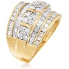 image:imageRossSimons 200 ct tw Baguette and Round Diamond MultiRow Ring in 18kt Gold Over SterlingDiamond