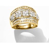 image:imageRossSimons 200 ct tw Baguette and Round Diamond MultiRow Ring in 18kt Gold Over SterlingDiamond