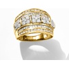 image:imageRossSimons 200 ct tw Baguette and Round Diamond MultiRow Ring in 18kt Gold Over SterlingDiamond