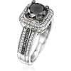 image:imageRossSimons 200 ct tw Black and White Diamond Ring in Sterling SilverDiamond