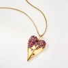 image:imageRossSimons 200 ct tw MultiGemstone Heart Pendant Necklace in 18kt Gold Over Sterling 18 inches