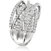 image:imageRossSimons 200 ct tw Round and Baguette Diamond Highway Ring in 14kt White GoldDiamond