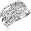 image:imageRossSimons 200 ct tw Round and Baguette Diamond Highway Ring in 14kt White GoldDiamond