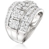 image:imageRossSimons 200 ct tw Round and Baguette Diamond MultiRow Ring in 14kt White GoldDiamond