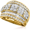 image:imageRossSimons 200 ct tw Round and Baguette Diamond MultiRow Ring in 14kt Yellow GoldDiamond