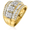 image:imageRossSimons 200 ct tw Round and Baguette Diamond MultiRow Ring in 14kt Yellow GoldDiamond