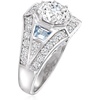 image:imageRossSimons 250 ct tw CZ and 50 ct tw Simulated Aquamarine Ring in Sterling SilverAquamarine