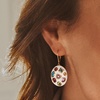 image:imageRossSimons 334 ct tw MultiGemstone Drop Earrings With White Enamel in 18kt Gold Over Sterling