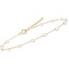 image:imageRossSimons 335mm Cultured Pearl Station Anklet in 10kt Yellow Gold 9 inches