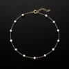 image:imageRossSimons 335mm Cultured Pearl Station Anklet in 10kt Yellow Gold 9 inches