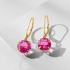 image:imageRossSimons 420 ct tw Pink Topaz Drop Earrings in 14kt Yellow Gold