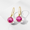 image:imageRossSimons 420 ct tw Pink Topaz Drop Earrings in 14kt Yellow Gold