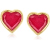 image:imageRossSimons 420 ct tw Ruby and 30 ct tw Rhodolite Garnet Jewelry Set Heart and Flower Earrings in 18kt Gold Over Sterling