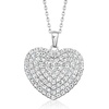 image:imageRossSimons 490 ct tw Rhodolite Garnet and 400 ct tw White Topaz Reversible Puffed Heart Pendant Necklace in Sterling Silver 18 inches