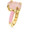 image:imageRossSimons 500 Carat Rose Quartz Ring With Rhodolite Garnet and Pastel Pink Enamel in 18kt Gold Over SterlingQuartz