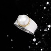 image:imageRossSimons 9510mm Cultured Pearl Ring in Sterling Silver With 14kt Gold