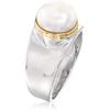 image:imageRossSimons 9510mm Cultured Pearl Ring in Sterling Silver With 14kt Gold