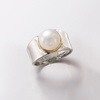 image:imageRossSimons 9510mm Cultured Pearl Ring in Sterling Silver With 14kt Gold