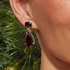 image:imageRossSimons Gemstone Teardrop Earrings with Diamond Accents in Sterling SilverGarnet