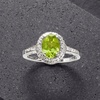 image:imageRossSimons Gemstone and DiamondAccented Ring in Sterling SilverPeridot