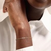 image:imageRossSimons Italian 10kt Yellow Gold Paper Clip Link Heart Station Braceletno gemstone
