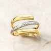image:imageRossSimons Italian 14kt 2Tone Gold Spiral RingNo Gemstone