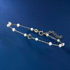 image:imageRossSimons Italian 335mm Cultured Pearl and Heart Station Bracelet in 10kt Yellow Gold 7 inches