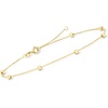 image:imageRossSimons Italian 3mm 10kt Yellow Gold Bead Station Anklet 9 inches
