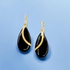 image:imageRossSimons PearShaped Black Onyx Drop Earrings in 14kt Yellow Gold