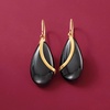 image:imageRossSimons PearShaped Black Onyx Drop Earrings in 14kt Yellow Gold