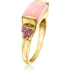 image:imageRossSimons Pink Opal and 20 ct tw Rhodolite Garnet Ring in 18kt Gold Over SterlingOpal