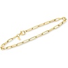 image:imageRossSimons Pure Collection Italian 14kt Yellow Gold Paper Clip Link Anklet 9 inches