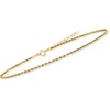 image:imageRossSimons Pure Collection Italian 16mm 14kt Yellow Gold RopeChain Anklet 9 inches