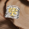 image:imageRossSimons Sterling Silver and 14kt Yellow Gold MultiRow Tree Of Life RingOther